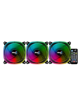 Kit 3 Ventilador Gamer Aerocool Astro 12 Pro RGB 120mm