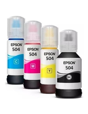 Set 4 Tintas Epson T504 EcoTank Tinta Continua L4150 L4160 L6161 L6171 L6191