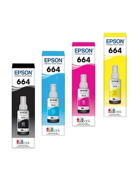 Set 4 Botellas Tinta Epson T664 Color L310 L380 L375 L395 L575 L1300
