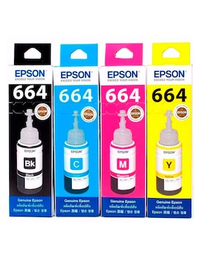 Set 4 Botellas Tinta Epson T664 Color L310 L380 L375 L395 L575 L1300