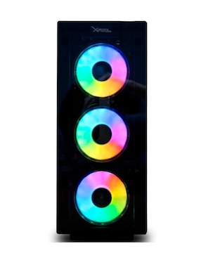 Gabinete Gamer Xzeal XZ110 RGB Cristal Templado 4 ventiladores XZCGB12B