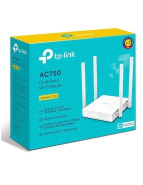 Router inalámbrico Tp-Link Archer C24 AC750 433mbps Repetidor Wi-Fi