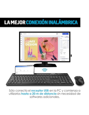 Teclado inalámbrico Redlemon 79765