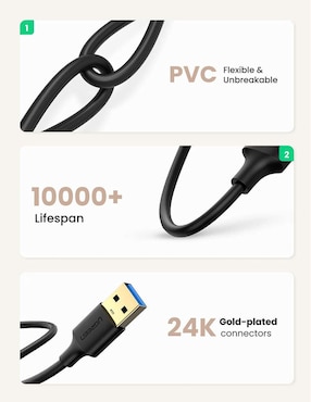 Cable USB A Ugreen de 1 m