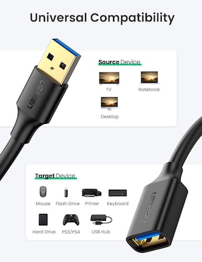 Cable USB A Ugreen de 1 m