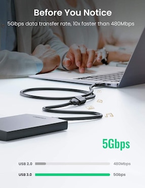 Cable USB A Ugreen de 1 m