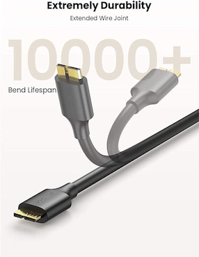 Cable USB a Micro USB Ugreen Reforzado Disco Duro HDD SSD 50 cm