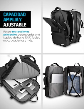 Mochila para Laptop Antirrobo Redlemon Puerto USB extra grande