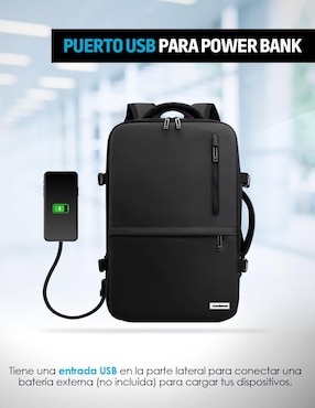 Mochila para Laptop Antirrobo Redlemon Puerto USB extra grande