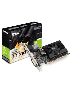 Tarjeta De Video MSI Nvidia GeForce GT 710 2GD3 LP 2GB GDDR3