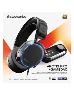 Audífonos Gaming Steel Series Arctis Pro Alámbricos con Cancelación de Ruido + GameDAC Black