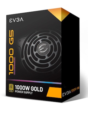 Fuente de Poder PC 1000W Gamer EVGA Supernova G5+ 80 Plus Gold 220-G5-1000-X1