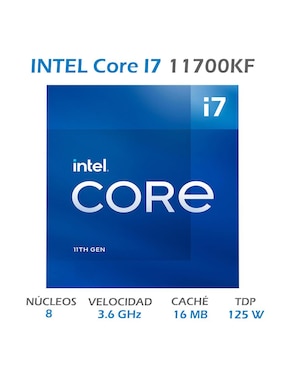 Procesador Intel Core i7 11700KF 3.60GHz 8 Core 1200 BX8070811700KF