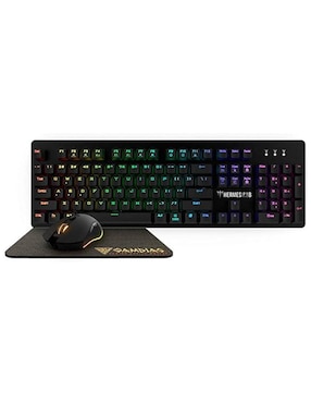 Set Gamer Teclado y Mouse Gamdias Hermes P1B RGB