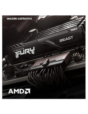 Memoria RAM DDR4 16GB 3200MHz Kingston Fury Beast 1x16GB