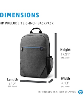 Mochila escolar Hp 15 Prelude impermeable unisex
