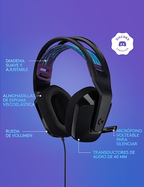 Audífonos Over-Ear Logitech G 335 Alámbricos
