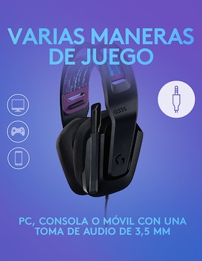 Audífonos Over-Ear Logitech G 335 Alámbricos