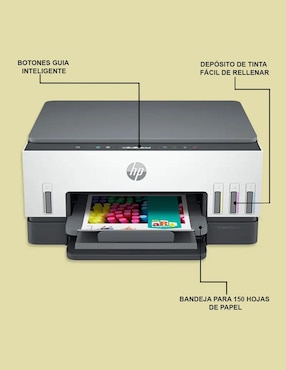 Impresora Multifuncional HP Smart Tank 670 Tinta Continua Color Wi-Fi Smart App Dúplex