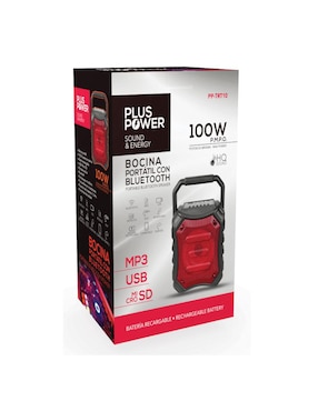 Bocina portátil Plus Power Sí bluetooth