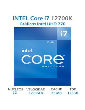 Procesador Intel Core I7 12700K 3.6 GHz 12 Core 1700 BX8071512700K