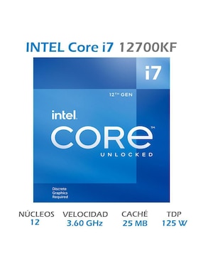 Procesador Intel Core I7 12700KF 3.6 GHz 12 Core 1700 BX8071512700KF