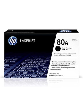 Toner HP 80A Negro 2560PAG CF280A