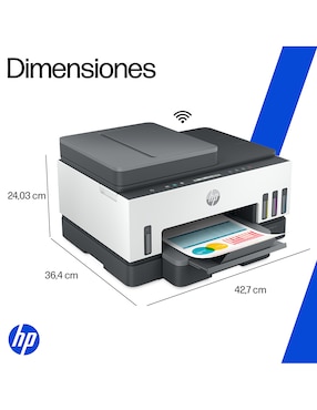 Multifuncional HP Smart Tank 750 de tinta continua alámbrica a color