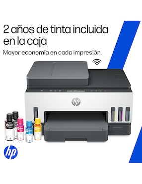 Multifuncional HP Smart Tank 750 de tinta continua alámbrica a color