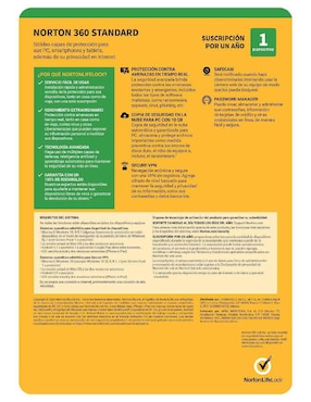 Norton 360 Standard Antivirus Norton para 1 usuario