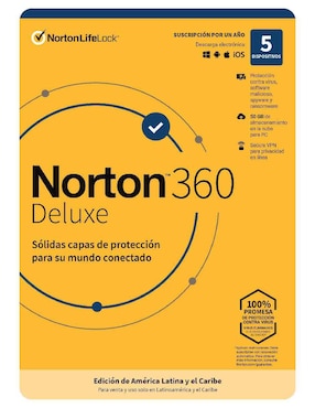 Antivirus Norton 360 Deluxe Para 5 Equipos