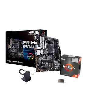 Set De Actualización PC AMD Ryzen 5 5600G + Mother Board B550M AM4 Micro ATX