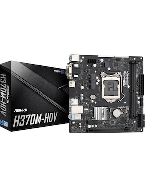 Tarjeta Madre Asrock H370M-HDV Con Procesador Intel