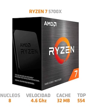 Procesador AMD 5700x con 8 Núcleos