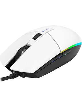 Mouse Alámbrico Munfrost Triton White Glossy