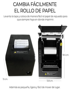 Impresora de tickets Portátil Elegate IM.05 de Transferencia térmica alámbrica monocromática