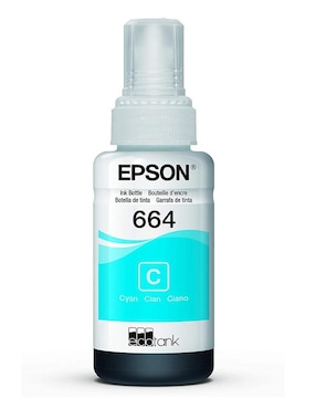 Botella De Tinta Epson T664220 Ciano