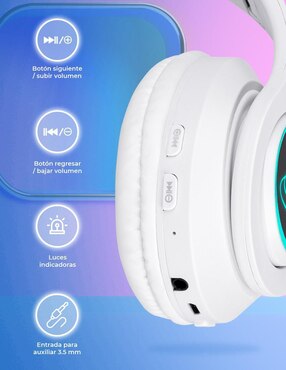 Audífonos Over-Ear Techzone DN-BEJ09A inalámbricos