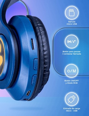 Audífonos Over-Ear Techzone DN-BEJ03B inalámbricos