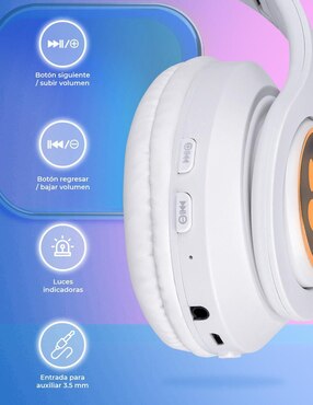 Audífonos Over-Ear Techzone DN-BEj03B inalámbricos