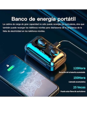 Audífonos In-Ear F9-5 Inalámbricos con Cancelación de Ruido