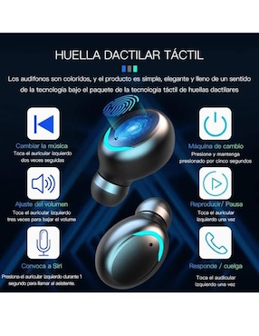 Audífonos In-Ear F9-5 Inalámbricos con Cancelación de Ruido