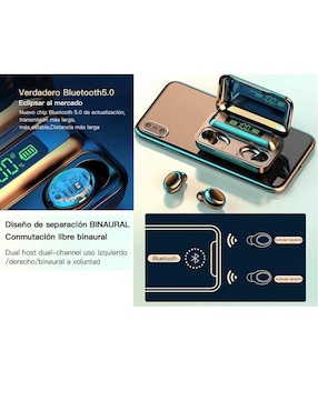 Audífonos In-Ear F9-5 Inalámbricos con Cancelación de Ruido