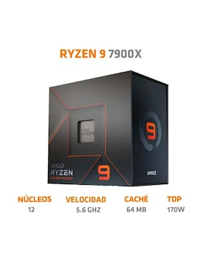Procesador AMD 100-100000589WOF con 12 Núcleos