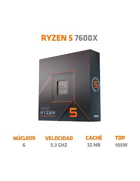 Procesador AMD 100-100000593WOF con 6 Núcleos