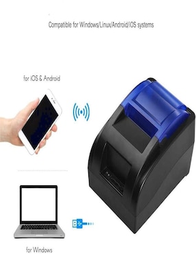 Impresora de Tickets USB de Transferencia Térmica Alámbrica e Inalámbrica Monocromática