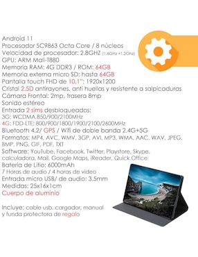 Tablet Genérica Vm-N97 10.1 pulgadas 64 GB de 4 GB RAM
