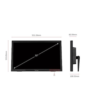 Monitor Viewsonic standard full HD 21.5 pulgadas TD2223