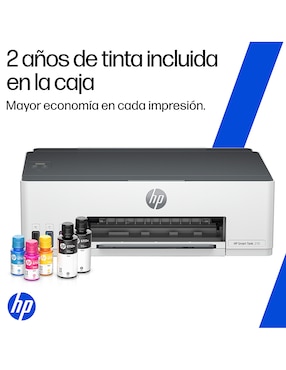 Impresora térmica HP modelo Smart Tank 210 de tanques inalámbrica a color