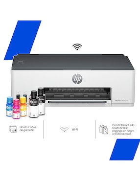 Impresora térmica HP modelo Smart Tank 210 de tanques inalámbrica a color
